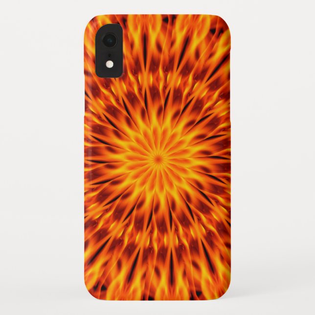 Capa Para iPhone, Case-Mate Chama Laranja Caleidoscópio (Verso)