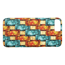 Capa iPhone 8/ 7 Chapas retangulares esculpidas e manchadas, cor de