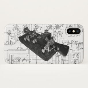 Capa Para iPhone X Chave Semi-automática do Código de Morso de Rádio