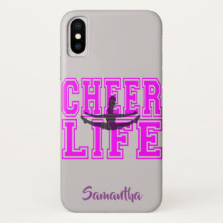 Capa Para iPhone X Cheerleader no caso cor-de-rosa do iphone x