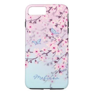Capa Para iPhone Da Case-Mate Cherry Blossomo Borboletas Pastel