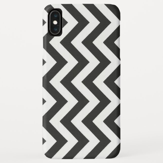 Capa Para iPhone, Case-Mate Chevron Branco Preto (Verso)