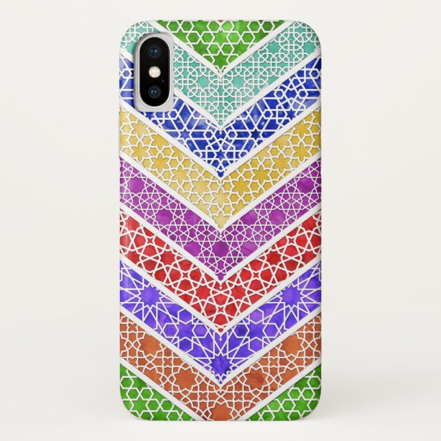 Capa Para iPhone, Case-Mate Chevrons marroquinos (Verso)