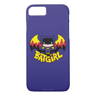 Capa iPhone 8/ 7 Chibi Batgirl Com Skyline & Logo Gotham
