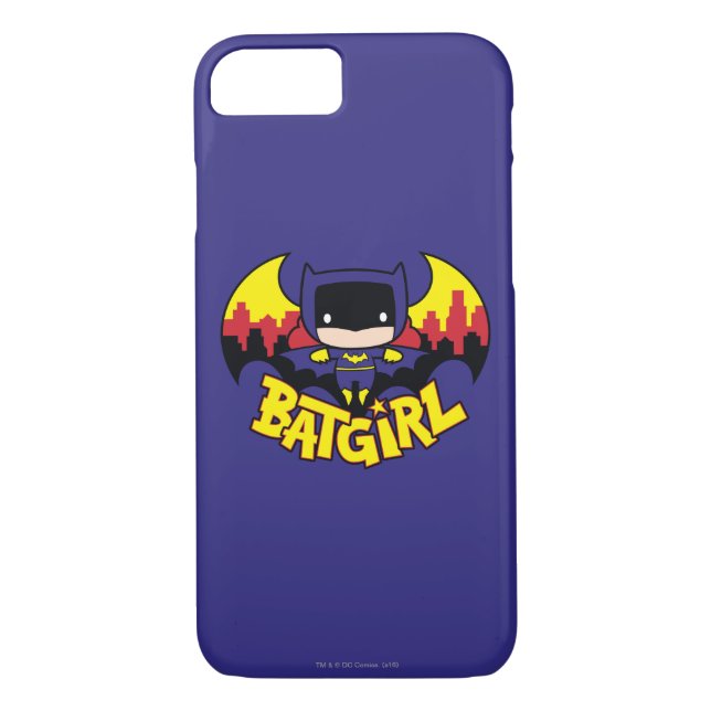 Capa Para iPhone, Case-Mate Chibi Batgirl Com Skyline & Logo Gotham (Verso)