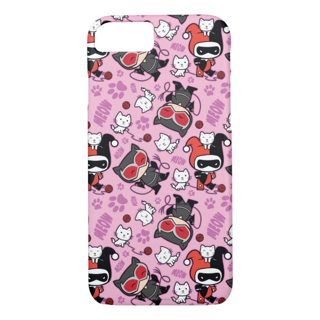 Capa Para iPhone, Case-Mate Chibi Catman, Harley Quinn, e Padrão Kittens (Verso)