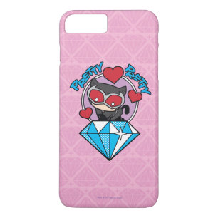Capa iPhone 8 Plus/7 Plus Chibi CatWomen Sentada Em Alto Diamante
