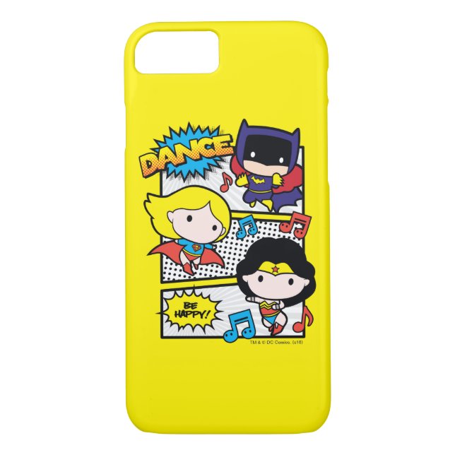 Capa Para iPhone, Case-Mate Chibi Heroes Dançando (Verso)