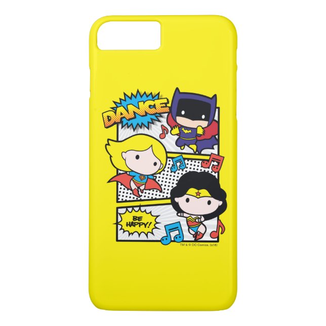 Capa Para iPhone, Case-Mate Chibi Heroes Dançando (Verso)
