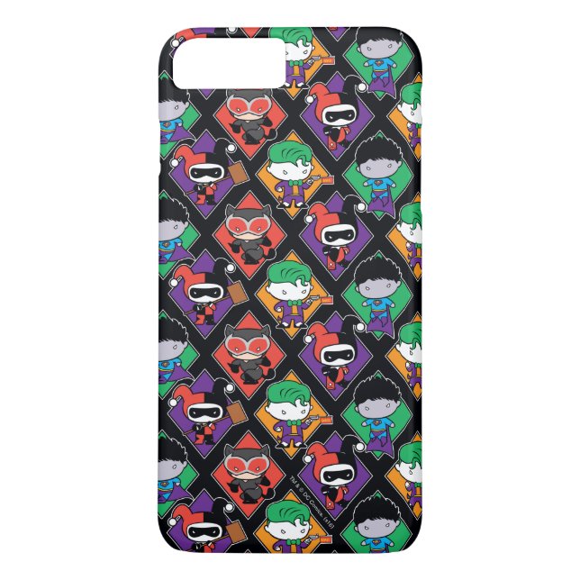 Capa Para iPhone, Case-Mate Chibi Justice League Villain Pattern (Verso)