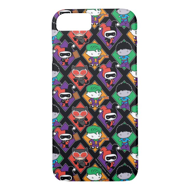 Capa Para iPhone, Case-Mate Chibi Justice League Villain Pattern (Verso)