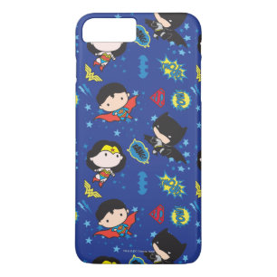 Capa Para iPhone Da Case-Mate Chibi Mulher Maravilha, Super-Homem e Padrão de B