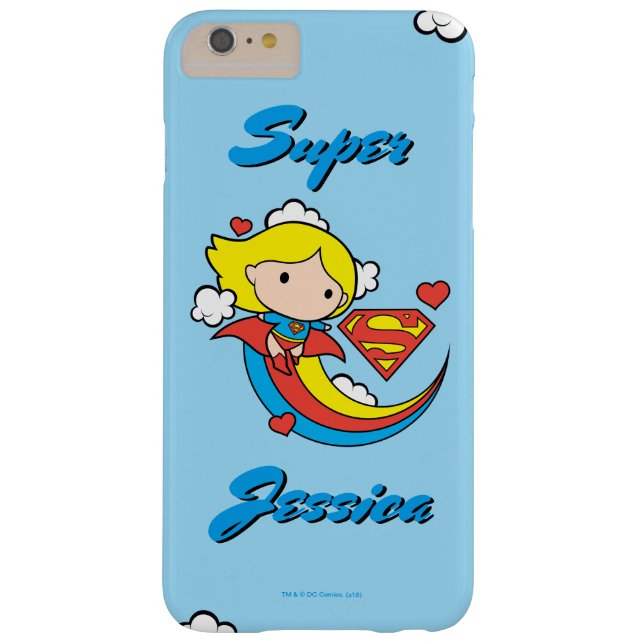 Capa Para iPhone, Case-Mate Chibi Supergirl Flying Rainbow (Verso)