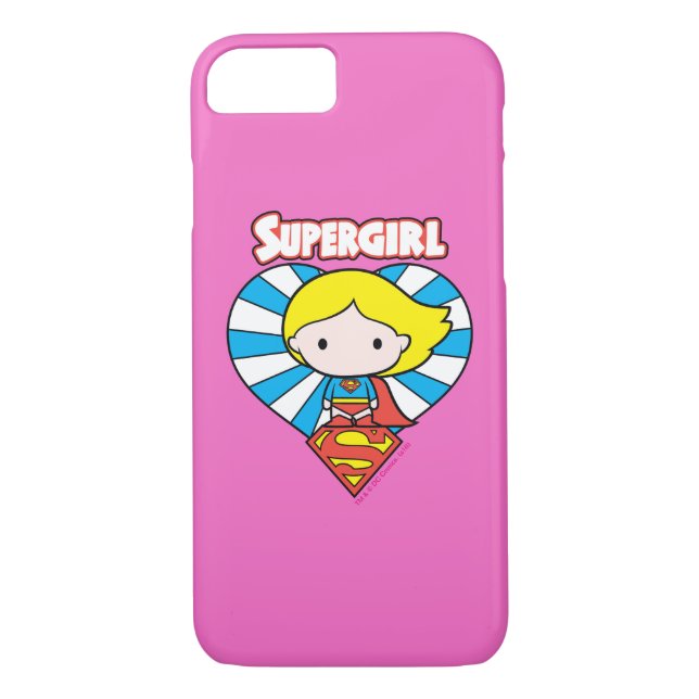 Capa Para iPhone, Case-Mate Chibi Supergirl Starburst Heart and Logo (Verso)