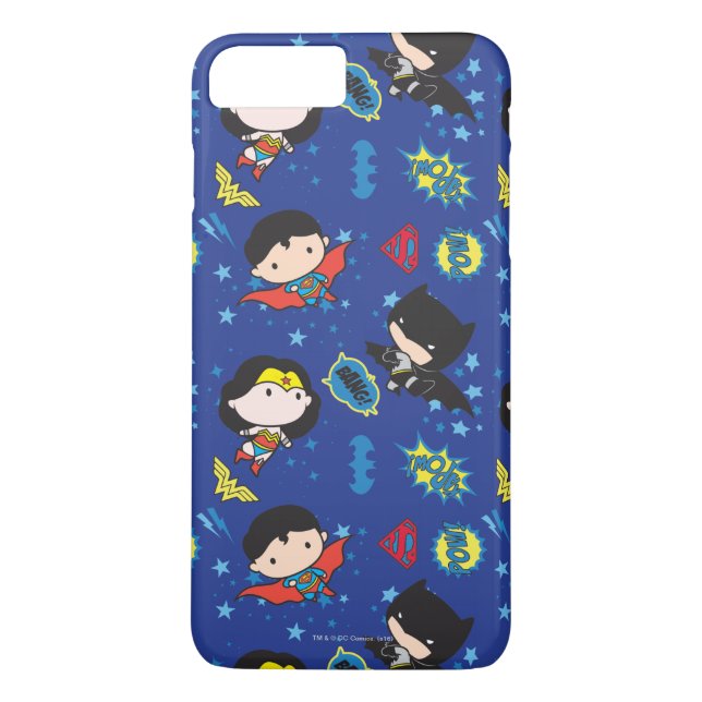 Capa Para iPhone, Case-Mate Chibi Wonder Woman, Super-Homem e Padrão de Batman (Verso)