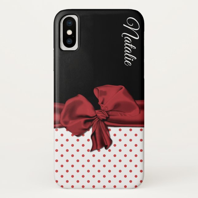 Capa Para iPhone, Case-Mate Chic Bolinhas e Arco iPhone X Case (Verso)