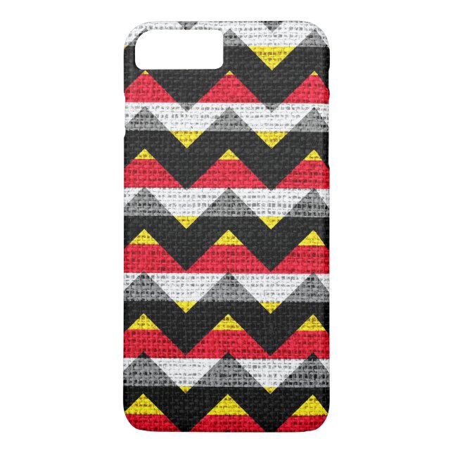 Capa Para iPhone, Case-Mate Chic Chevron Burlap Rustic #42 (Verso)
