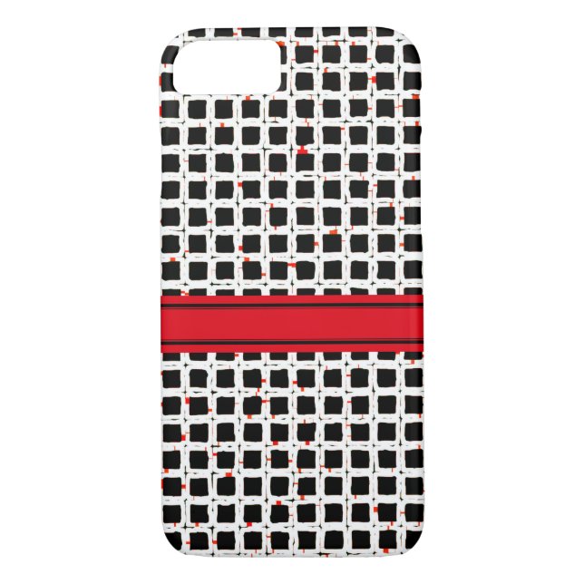 Capa Para iPhone, Case-Mate Chic Preto Vermelho Branco Super Bonito (Verso)
