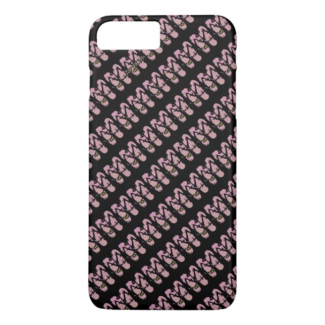Capa Para iPhone, Case-Mate Chinelos de preto-rosa (Verso)