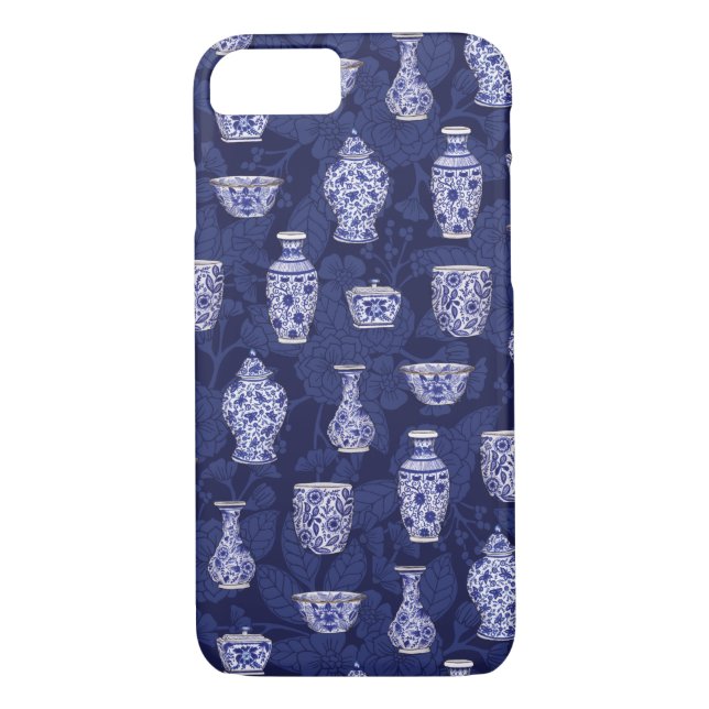 Capa Para iPhone, Case-Mate Chinoiserie azul e branca/ Potência do software (Verso)