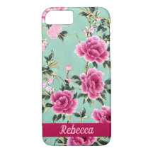 Chinoiserie Floral Rosa e Verde