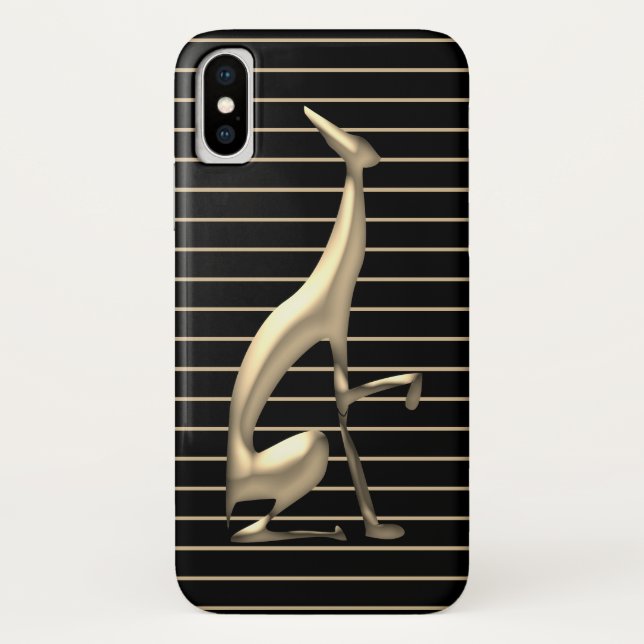 Capa Para iPhone, Case-Mate Chique Preto e Dourado (Verso)
