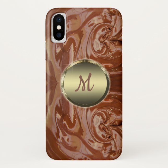Capa Para iPhone, Case-Mate Chocolate fundido com fudge de cacau espiral de so (Verso)