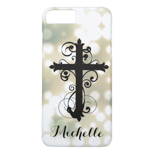 Capa Para iPhone, Case-Mate Christian Swirling Cross Personalizado (Verso)