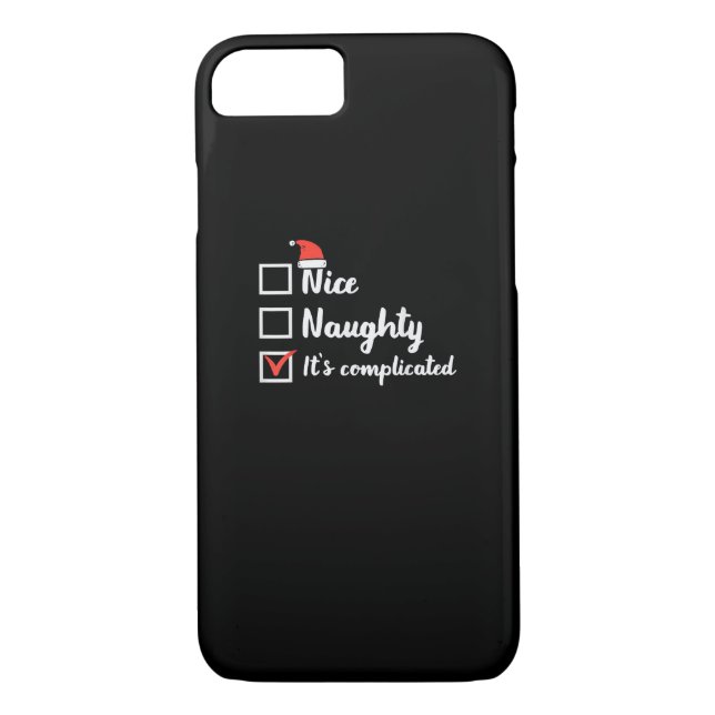 Capa Para iPhone, Case-Mate Christmas Nice Naughty Its Complicated  (Verso)