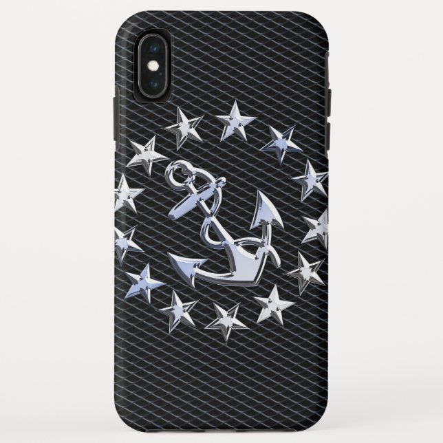 Capa Para iPhone, Case-Mate Chrome Yacht Naval Flag no Automotive Grille Impre (Verso)