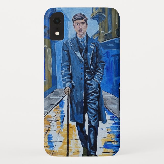 Capa Para iPhone, Case-Mate Cidade antiga, homem, rua, cana (Verso)
