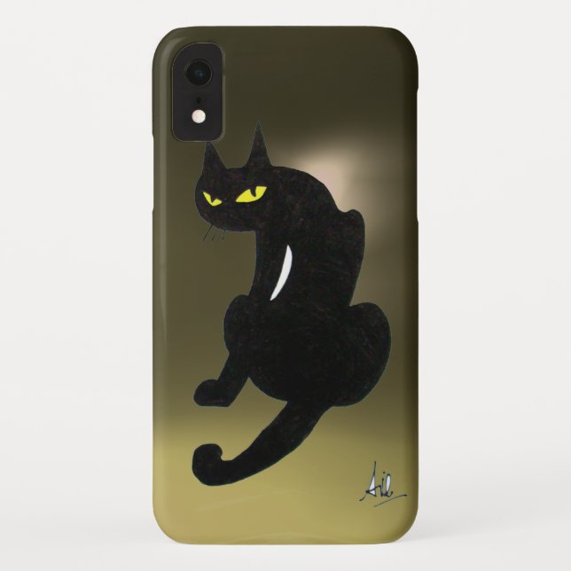 CAPA PARA iPhone, Case-Mate  CINZA DE GATO PRETO (Verso)