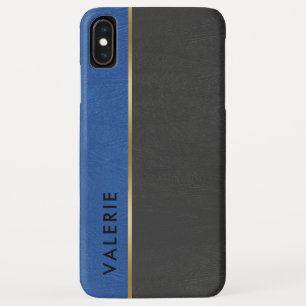 Capa Para iPhone Da Case-Mate Cinza e couro azul-vegetação