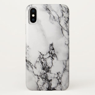 Capa Para iPhone X Cinza E Crack Preto De Pedra Branca