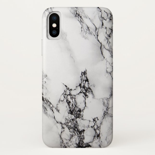 Capa Para iPhone, Case-Mate Cinza E Crack Preto De Pedra Branca (Verso)