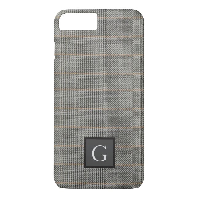 Capa Para iPhone, Case-Mate Cinza Monograma Padrinho de casamento Bestman Casa (Verso)