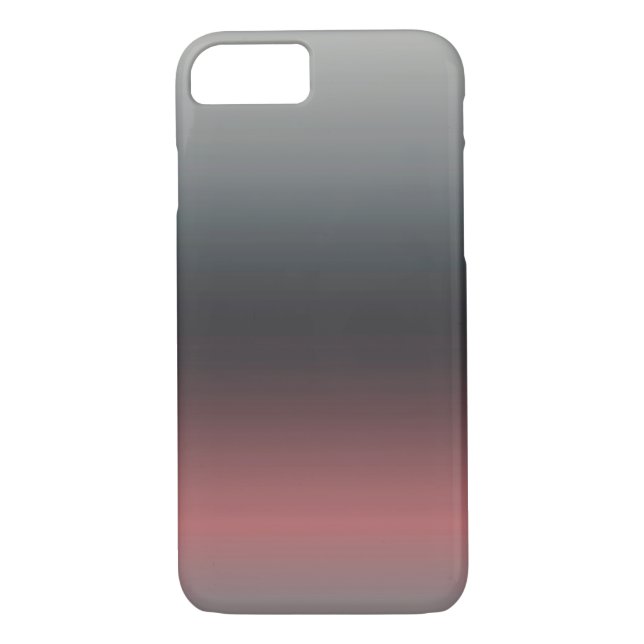 Capa Para iPhone, Case-Mate Cinza, rosa, gradiente preto, Ombre. (Verso)