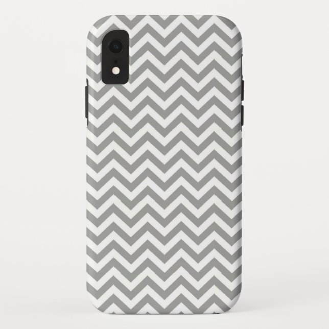 Capa Para iPhone, Case-Mate Cinza White Chevron (Verso)