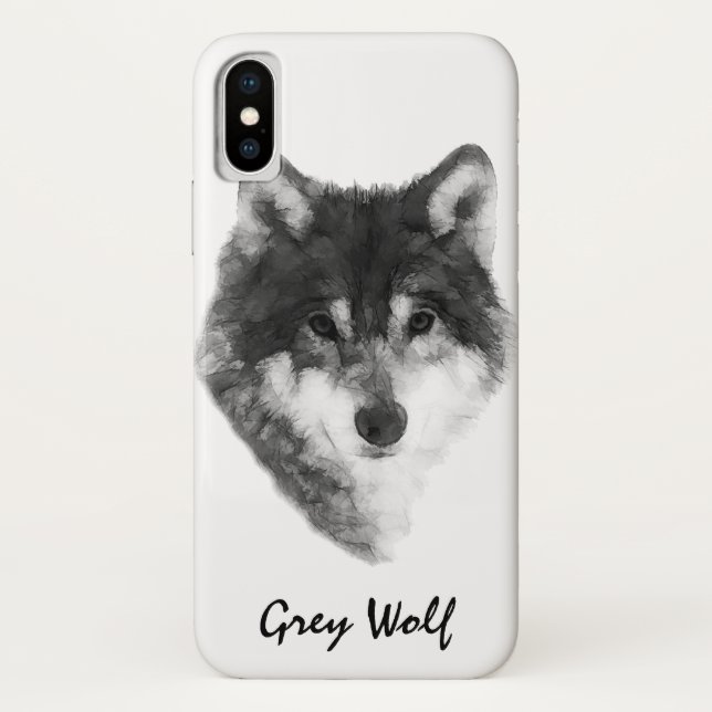 Capa Para iPhone, Case-Mate Cinza Wolf elegant (Verso)