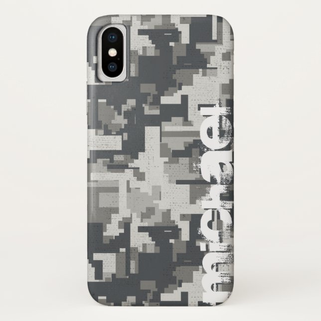 Capa Para iPhone, Case-Mate Cinzas de tijolos militares (Verso)