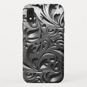 Capa Para iPhone Da Case-Mate Cinzas para abstrato de aspecto gravadas por metal