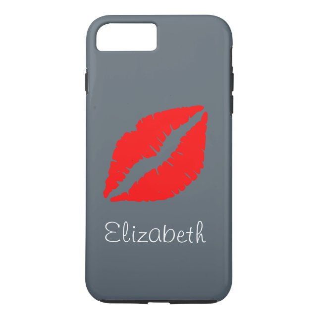 Capa Para iPhone, Case-Mate Cinzas Vermelhas Personalizadas Simples (Verso)
