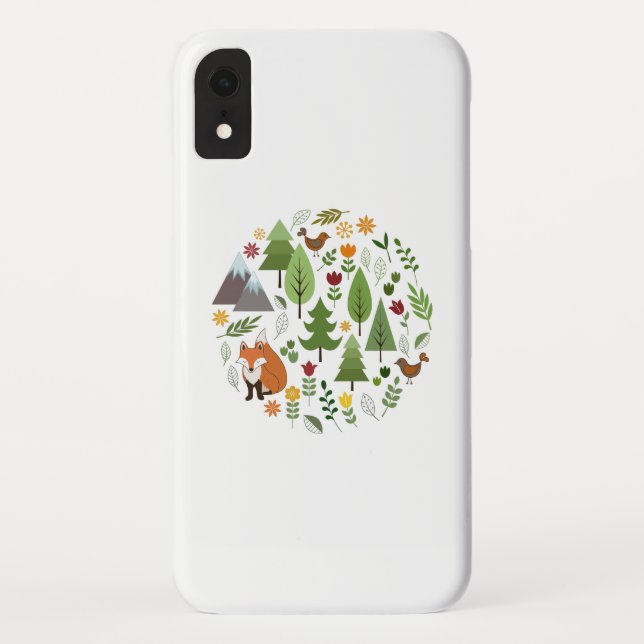 Capa Para iPhone, Case-Mate Círculo de Ilustrações do Estilo Escandinavo (Verso)