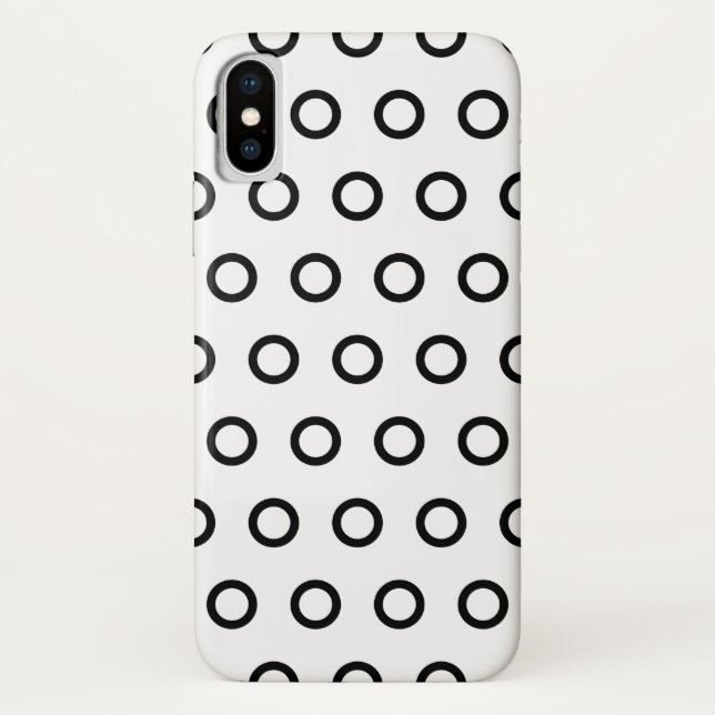 Capa Para iPhone, Case-Mate Círculos brancos e negros (Verso)