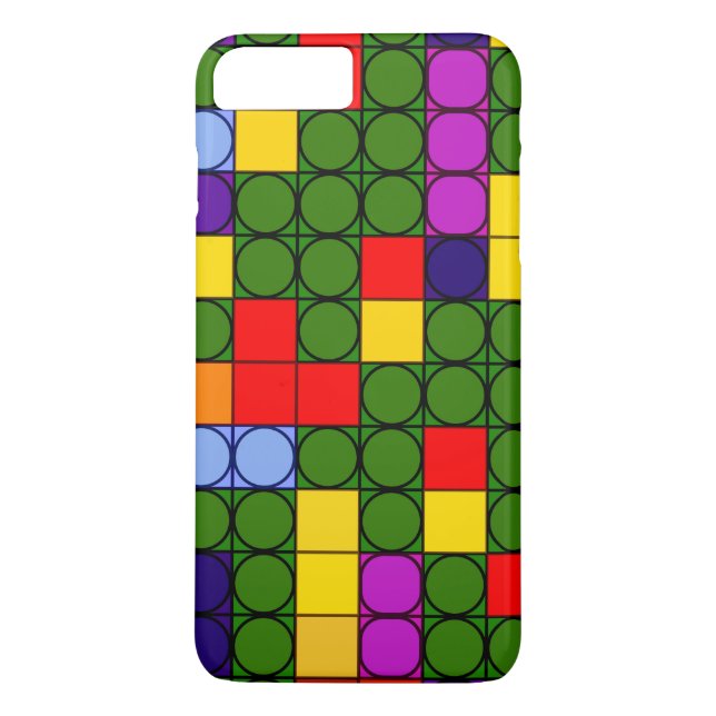 Capa Para iPhone, Case-Mate Círculos coloridos em quadrados (Verso)