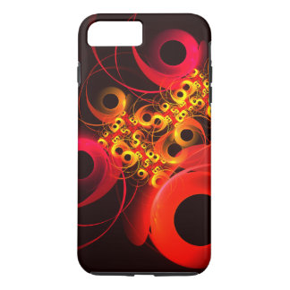 Capa iPhone 8 Plus/7 Plus Círculos Coloridos Padrão Moderno de Arte Abstrato