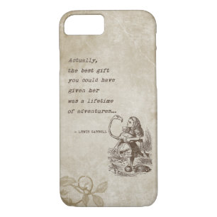 Capa iPhone 8/ 7 Citação Da Aventura Alice No País Das Maravilhas