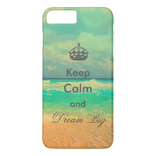 Capa Para iPhone Da Case-Mate citação da vintage Beach "Keep Calm and Dream Big"