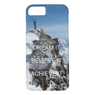 Capa iPhone 8/ 7 citação de inspiração para o alpinismo