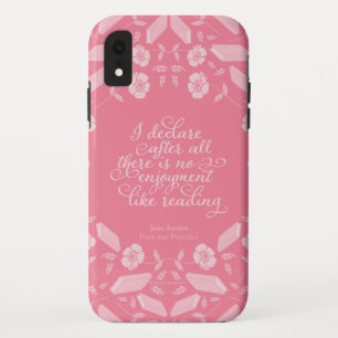 Capa Para iPhone XR Citações Bookish florais de Jane Austen do orgul